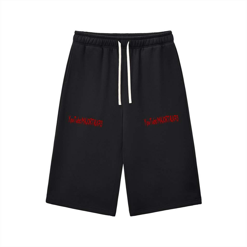 Relaxed Drawstring Three-quarter Sweatpants