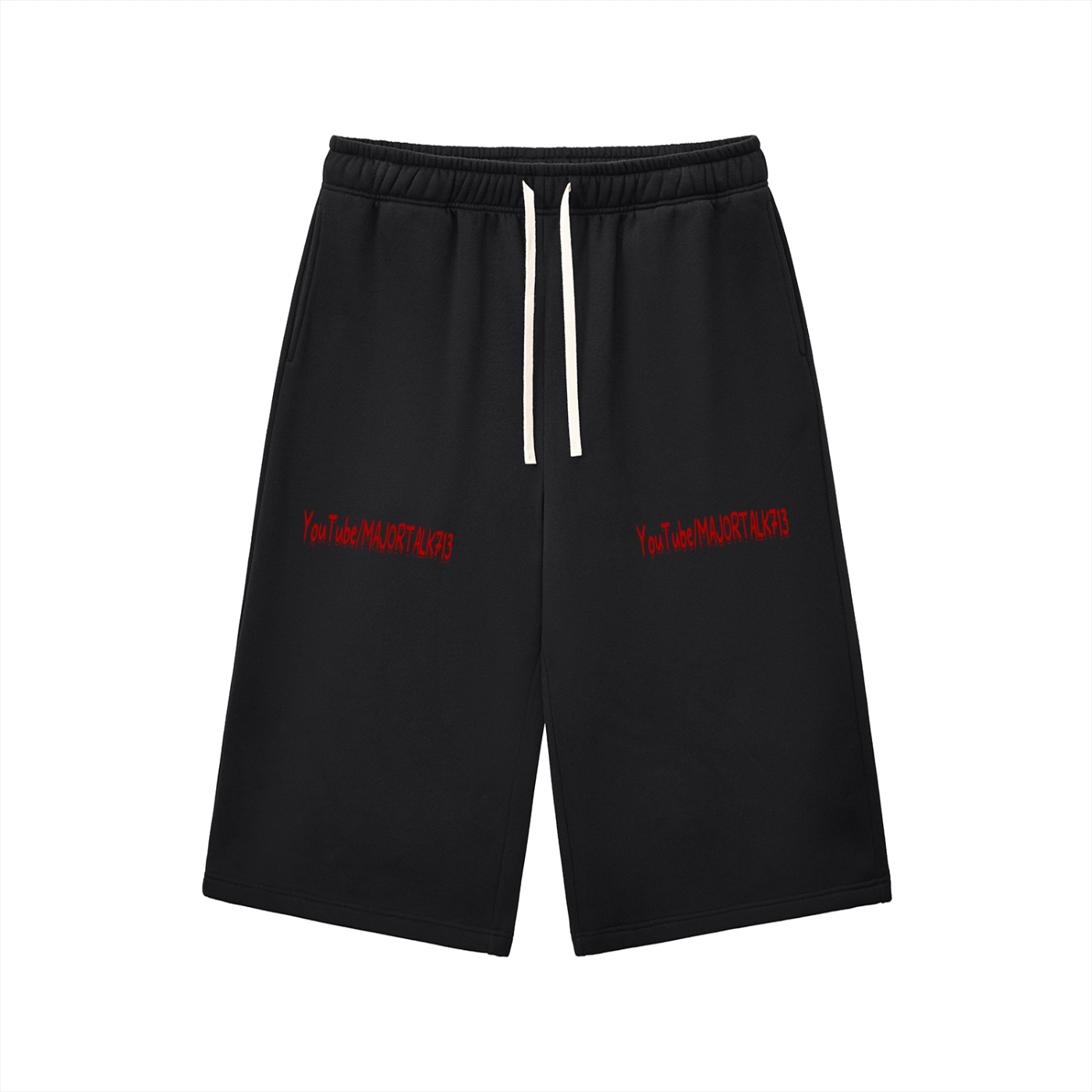 Relaxed Drawstring Three-quarter Sweatpants