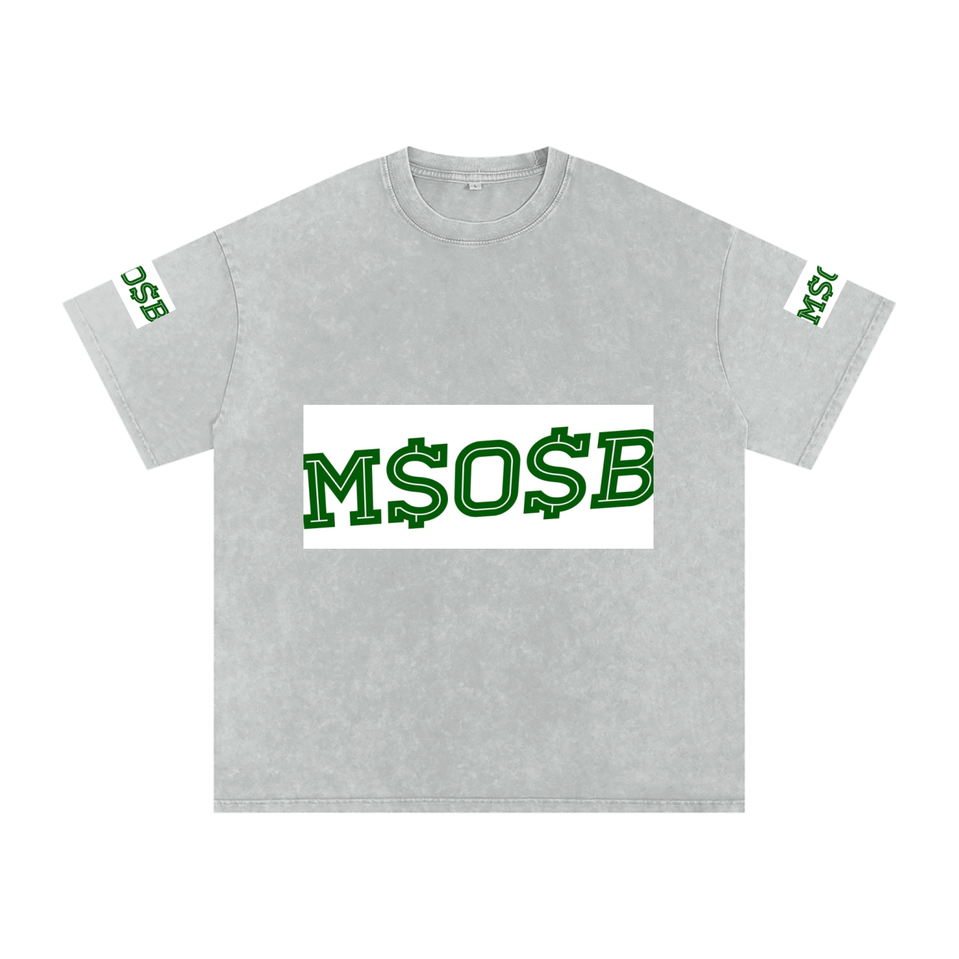 Snow Washed Oversized Cotton T-Shirt