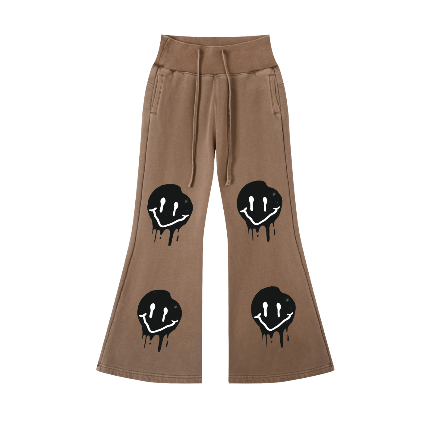 Vintage Washed Flared Fleece Pants