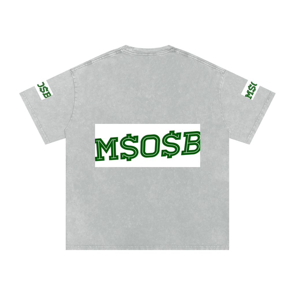 Snow Washed Oversized Cotton T-Shirt