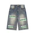 Vintage Wash Baggy Denim Shorts