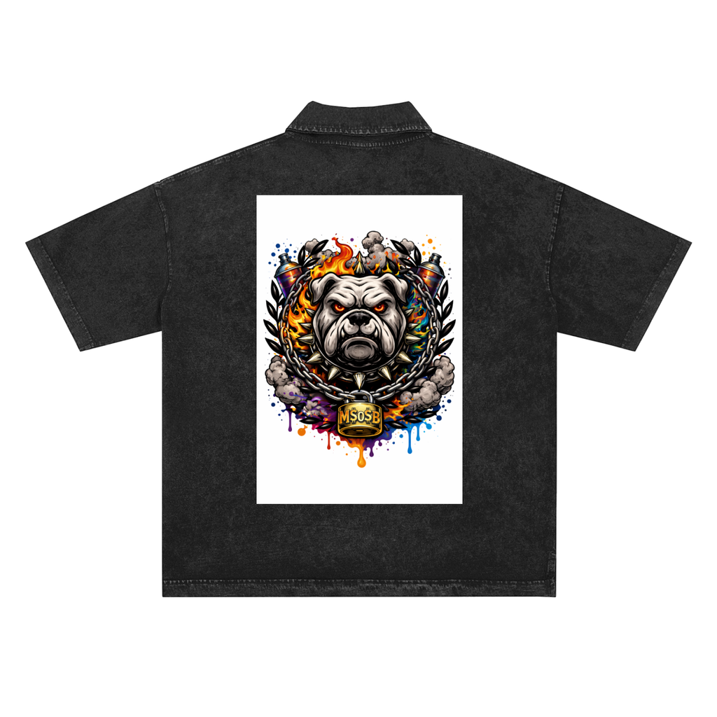 Heavyweight Snow-Washed Polo T-Shirt