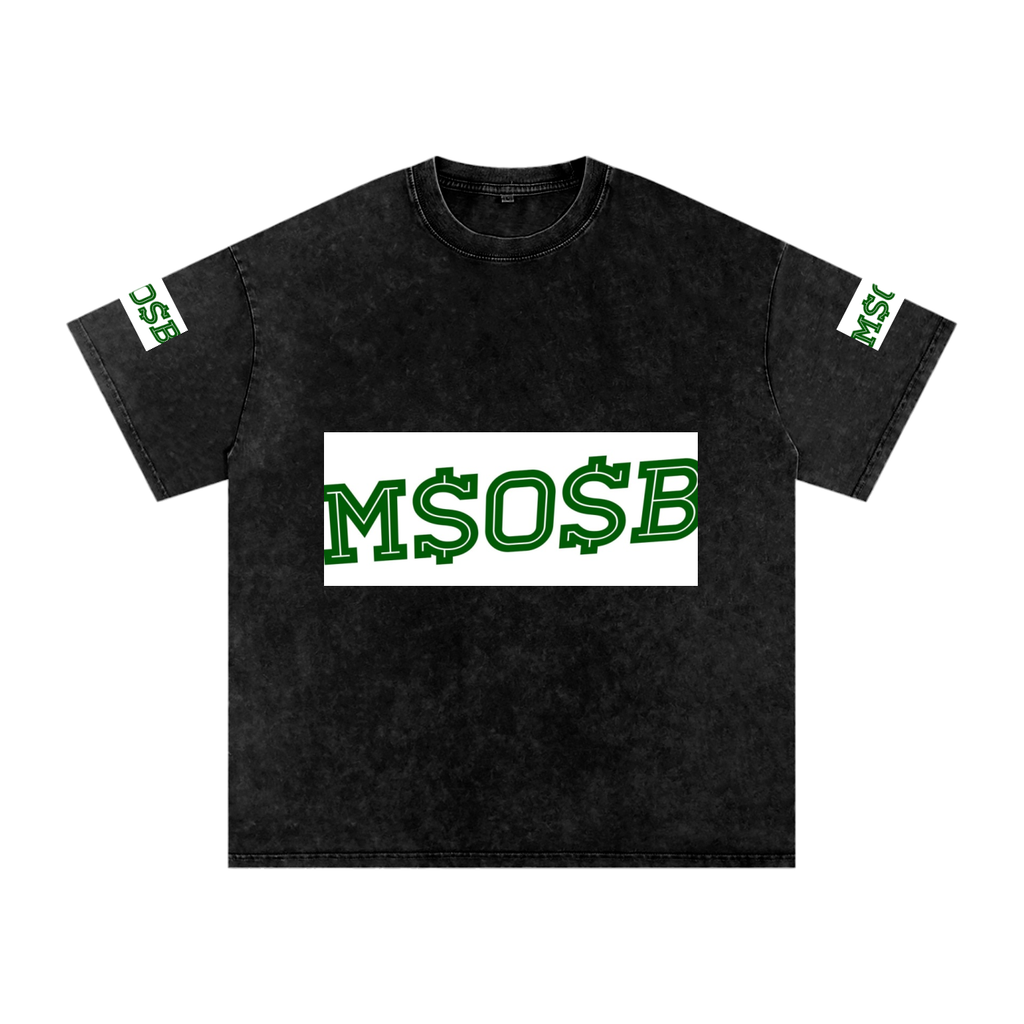 Snow Washed Oversized Cotton T-Shirt