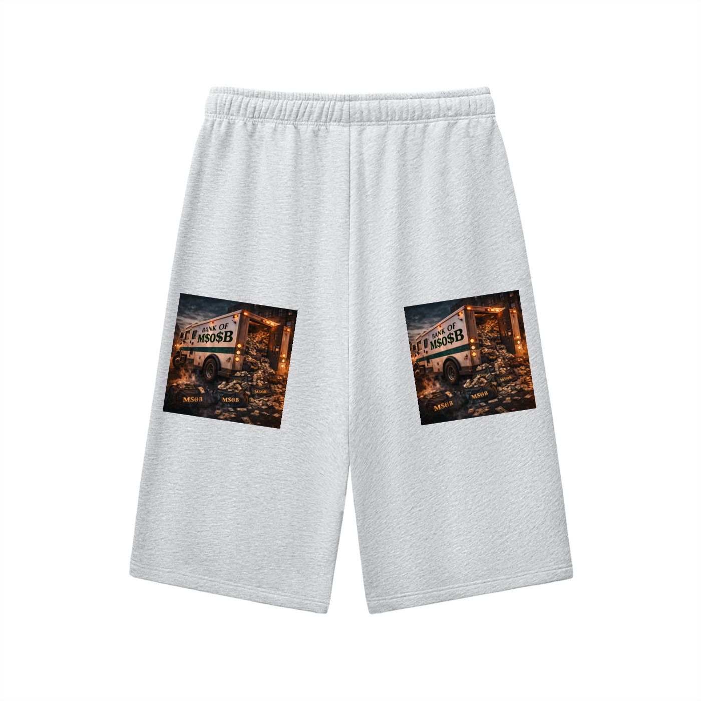 Relaxed Drawstring Three-quarter Sweatpants