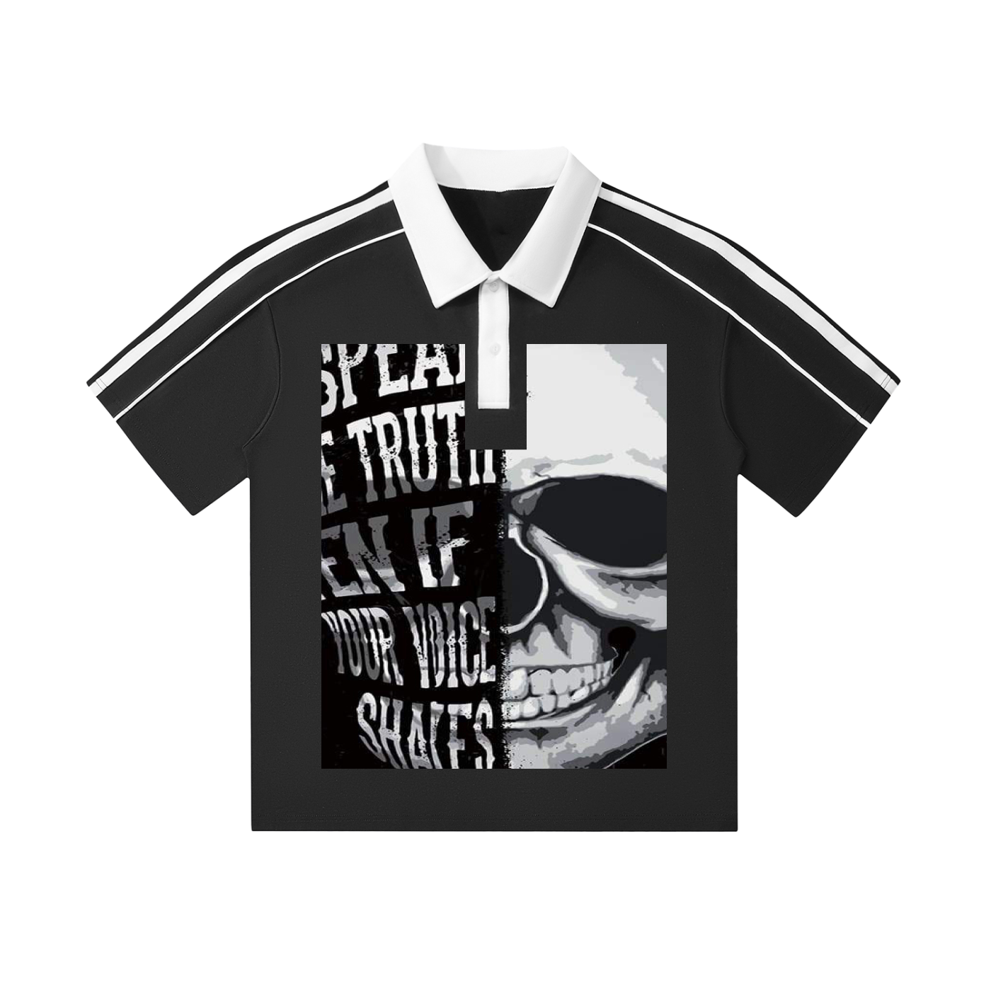 Contrast Collar Short-Sleeve Polo Shirt