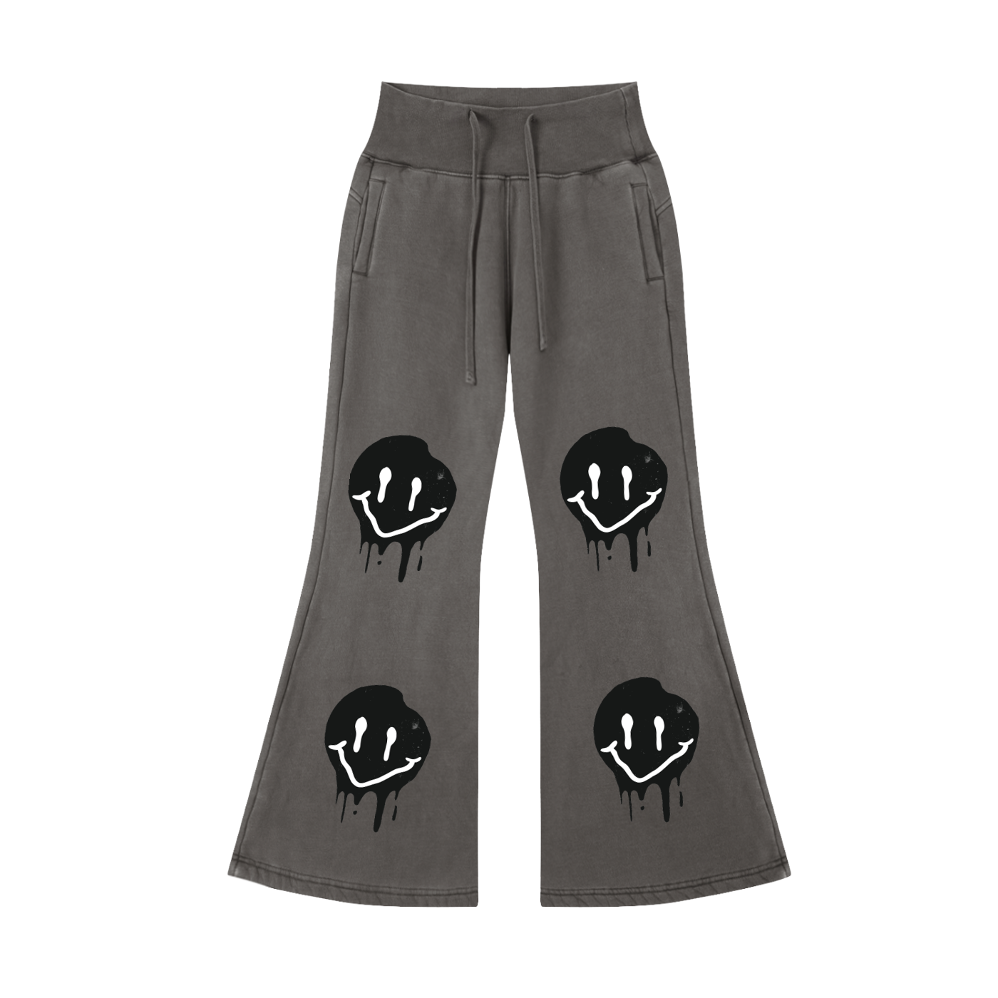Vintage Washed Flared Fleece Pants