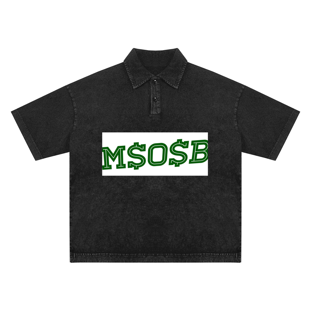 Heavyweight Snow-Washed Polo T-Shirt