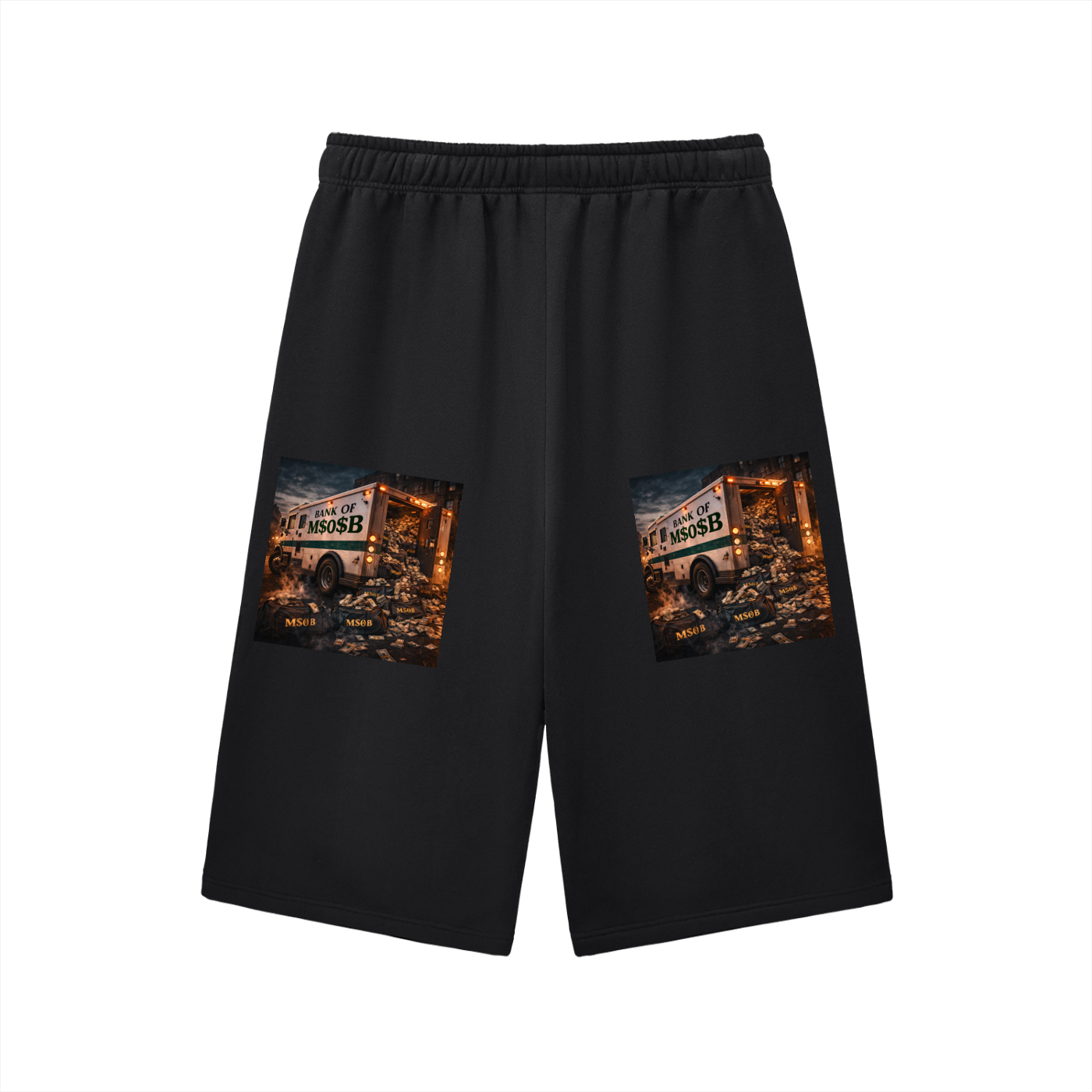 Relaxed Drawstring Three-quarter Sweatpants
