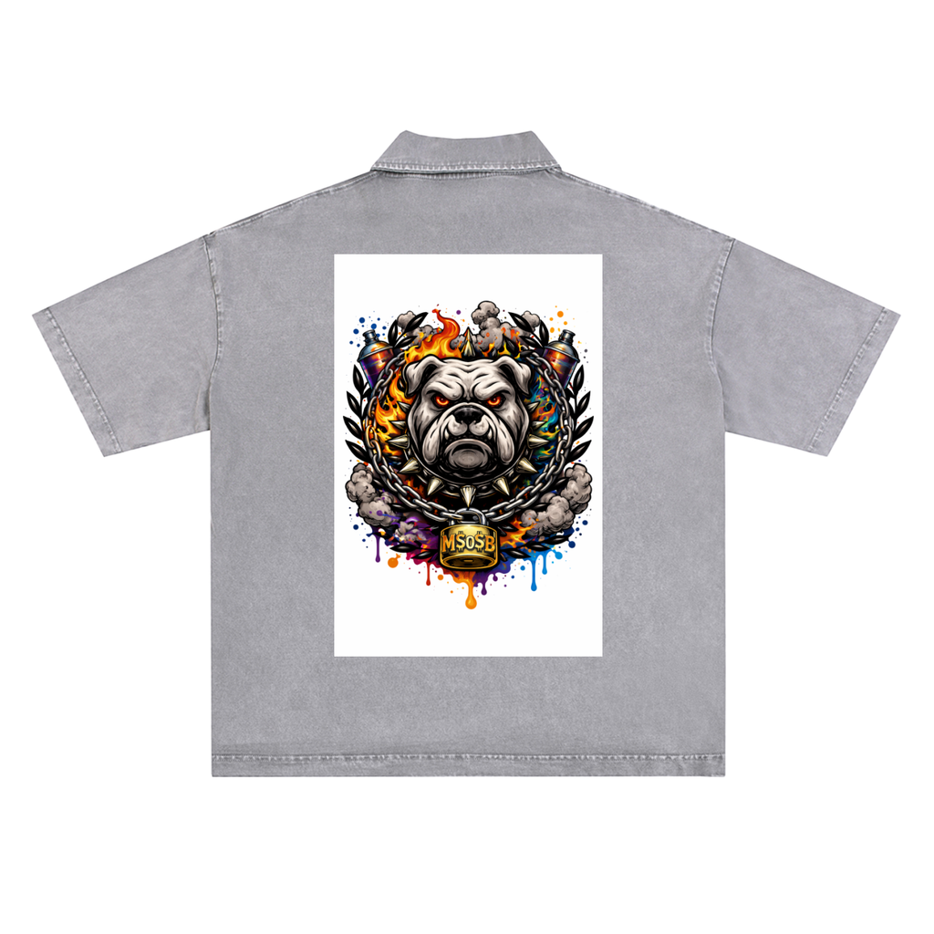 Heavyweight Snow-Washed Polo T-Shirt