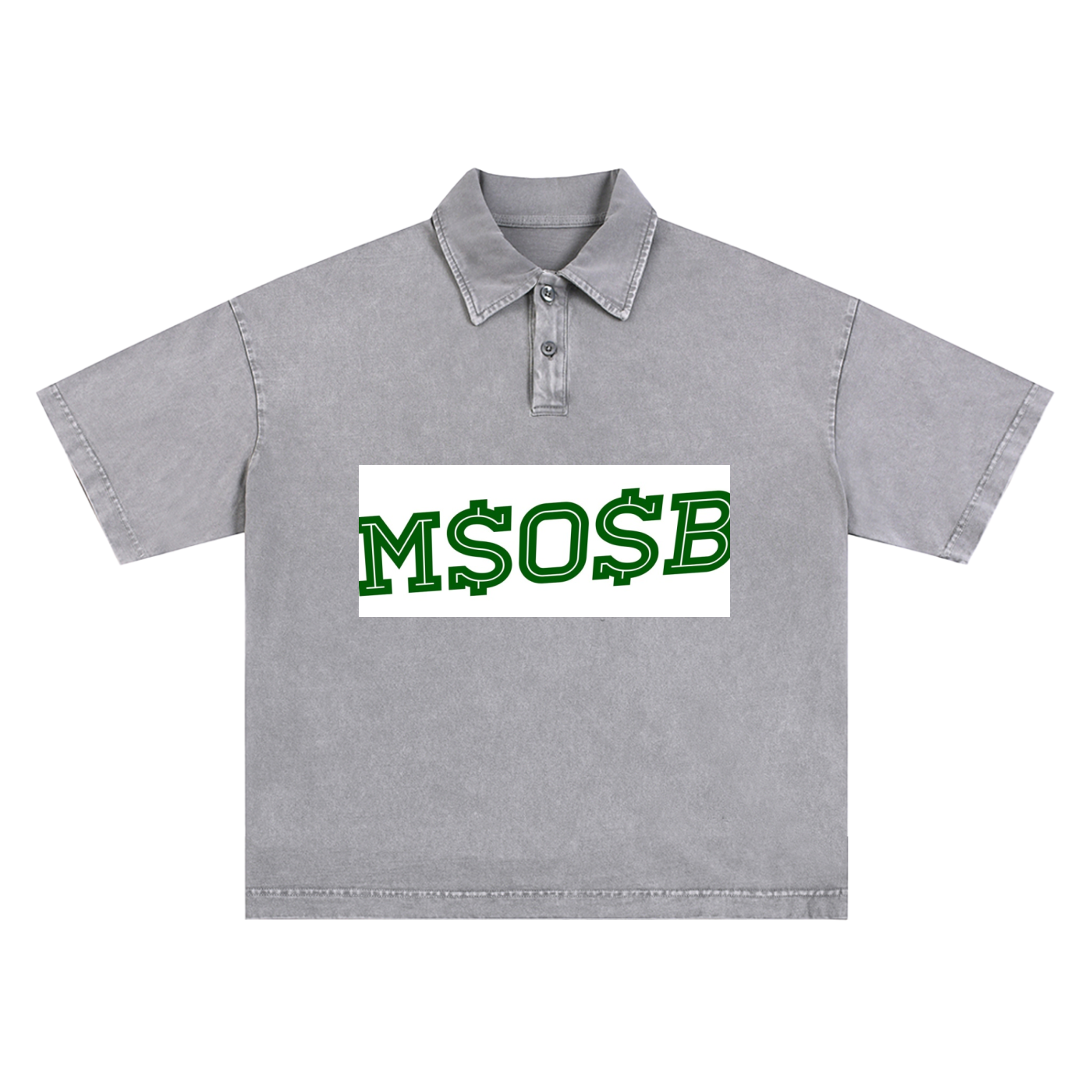 Heavyweight Snow-Washed Polo T-Shirt